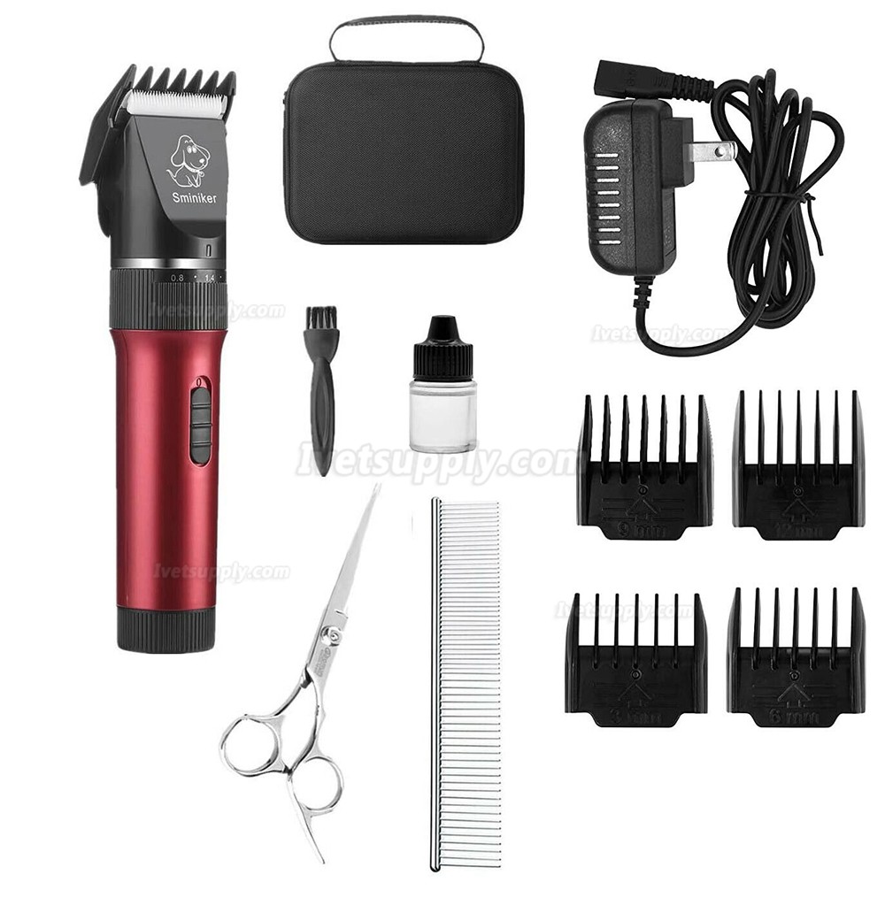 Pet Grooming Kit Dog Cat Clippers Combs Scissors Cordless Low Noise，Dog and cat